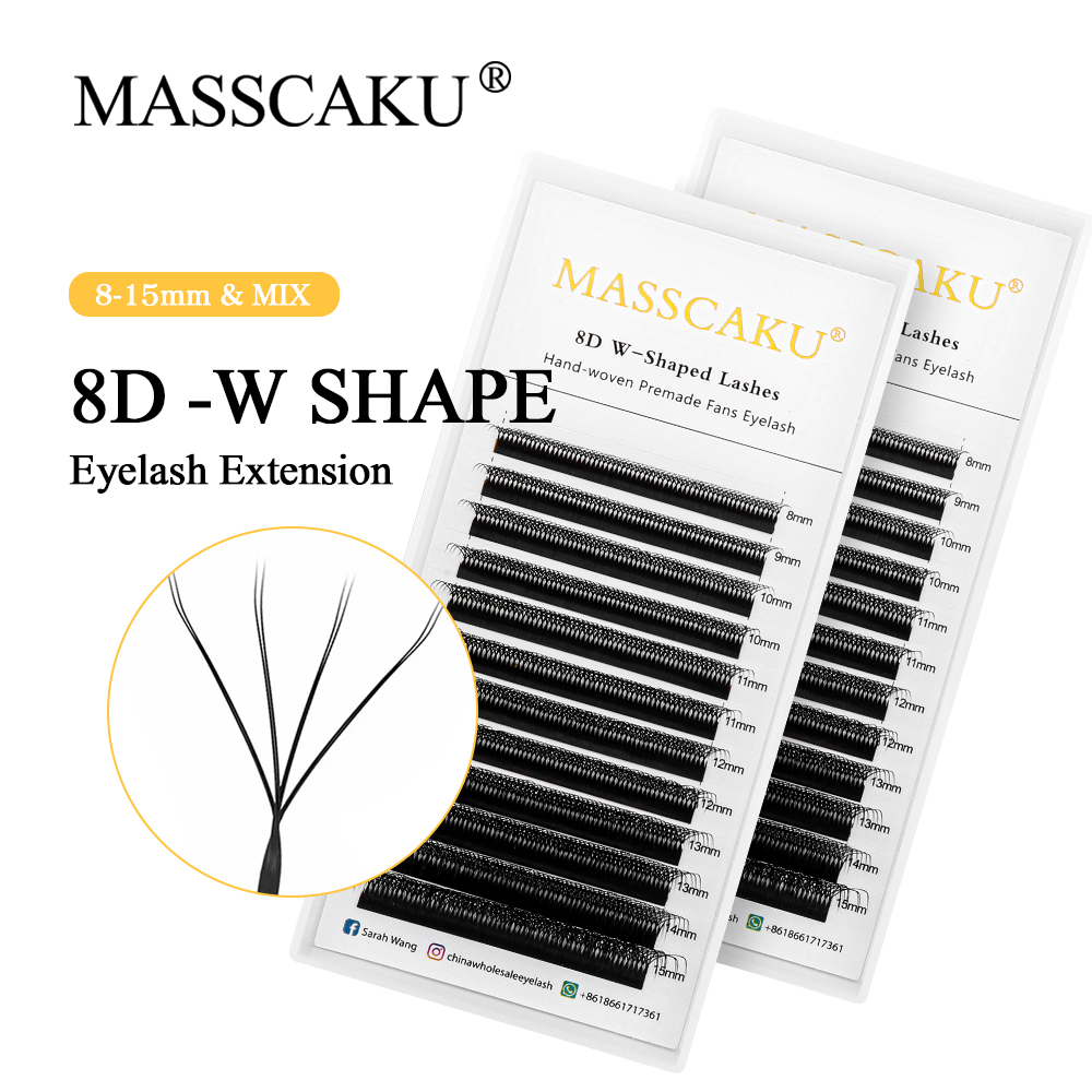 MASSCAKU W Shape Lashes Automa - Lash Fan Volume recension och pris