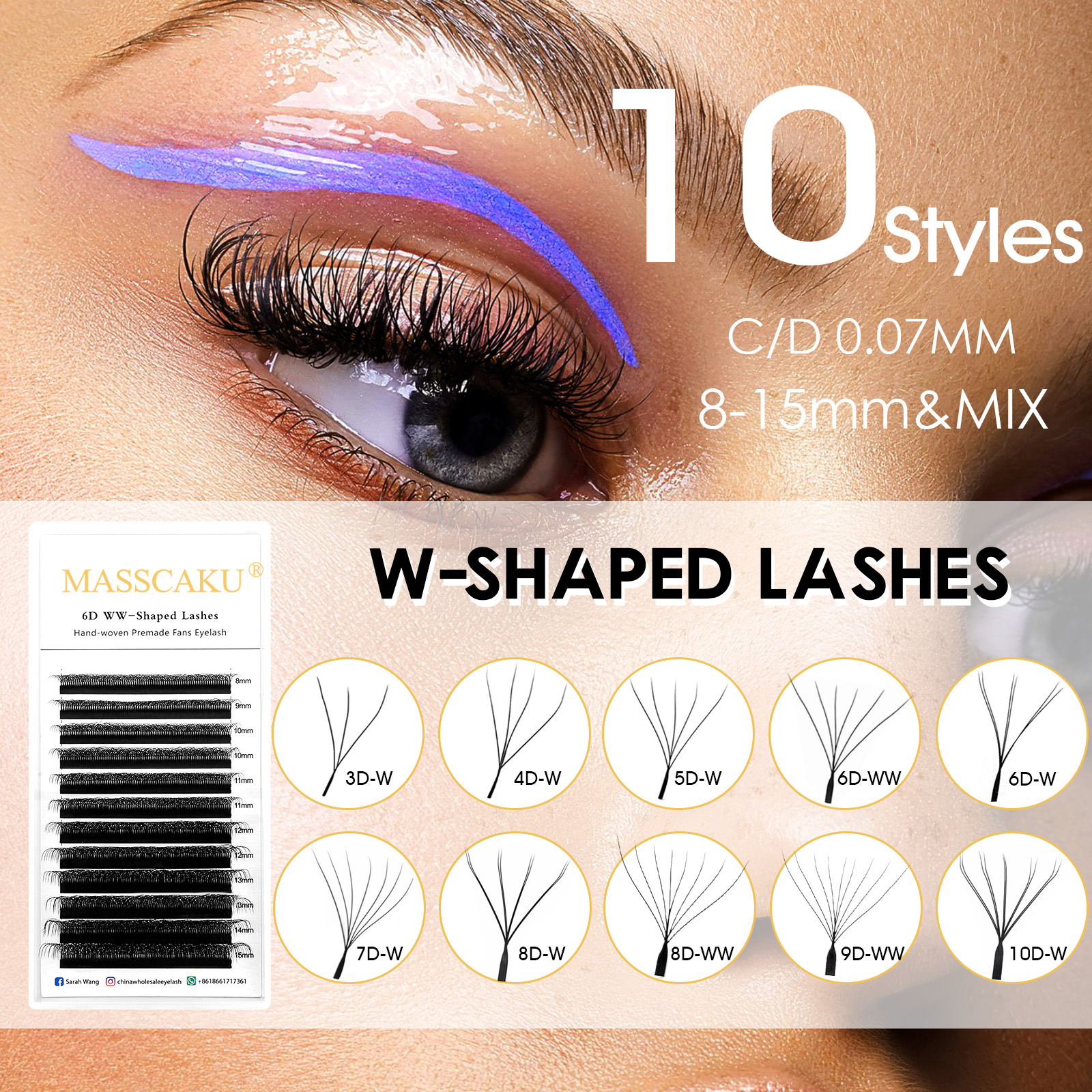 MASSCAKU W Shape Lashes Automa - Lash Fan Volume recension och pris