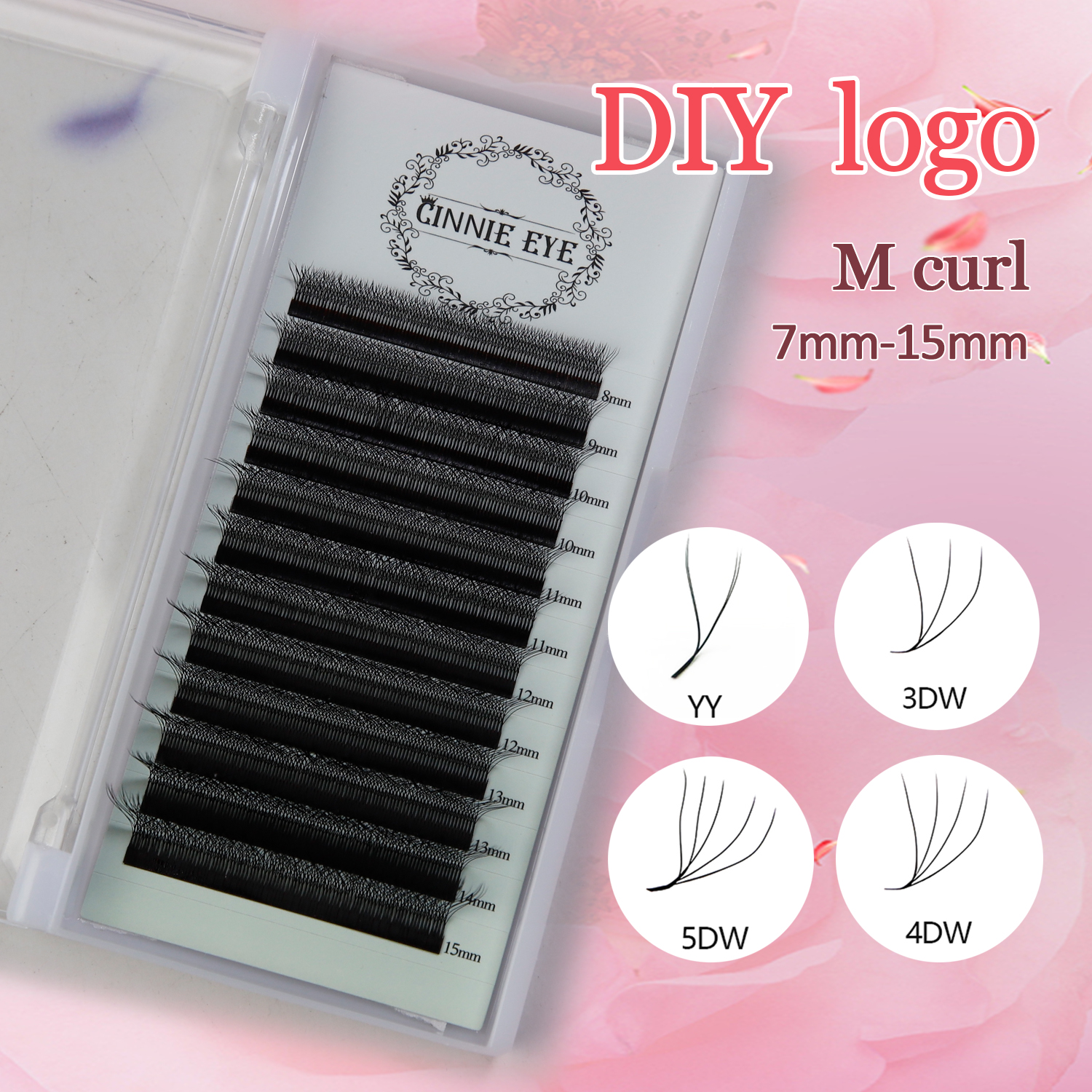 New 5DW M curl Eyelash Extensi - Lash Fan Volume recension och pris