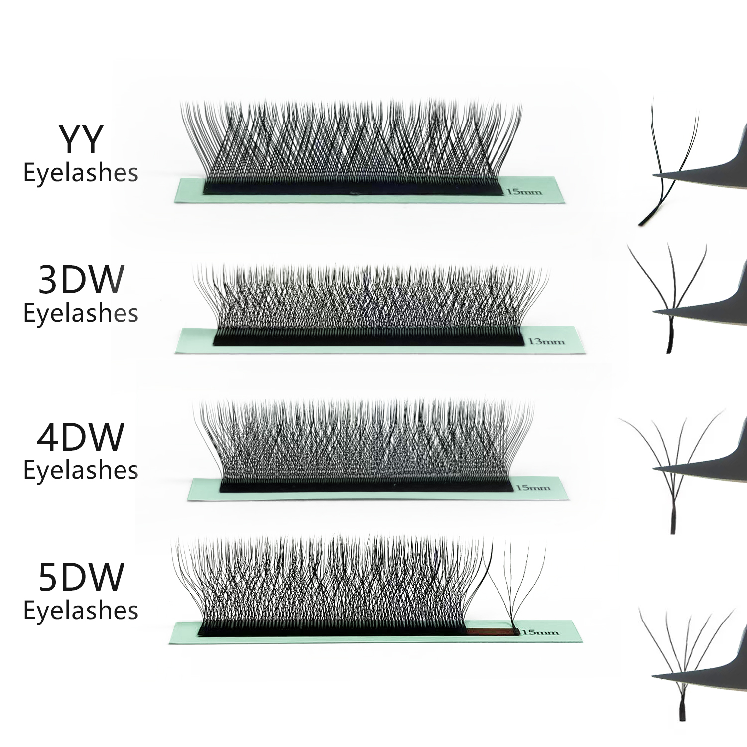 New 5DW M curl Eyelash Extensi - Lash Fan Volume recension och pris