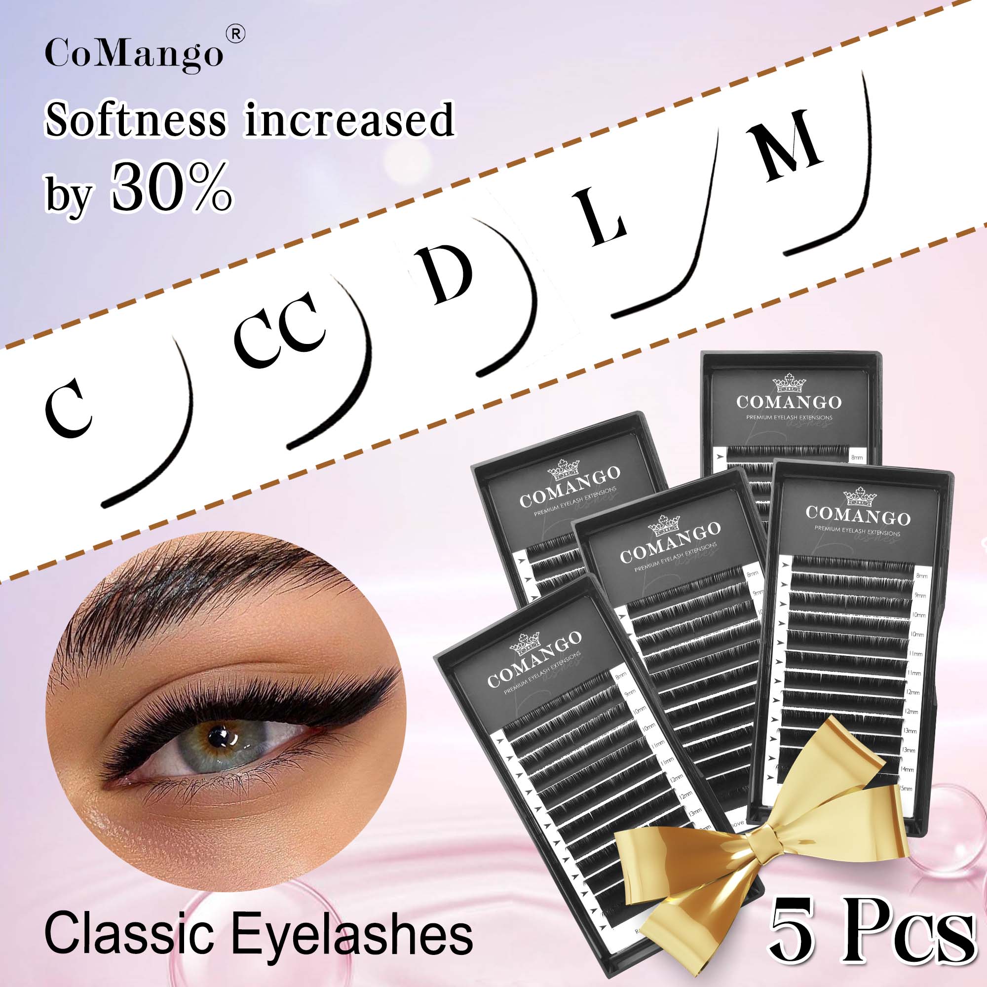 5pcs Newly Upgraded Classic In - Eyelash Extension Natural Classic recension och pris
